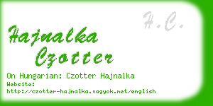 hajnalka czotter business card